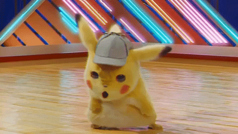 Detective Pikachu dancing