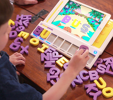 Child using Square Panda playset