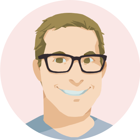 Illustrated portrait of Rob Frank.