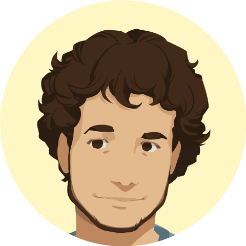 Illustrated portrait of Demetri Sofides.